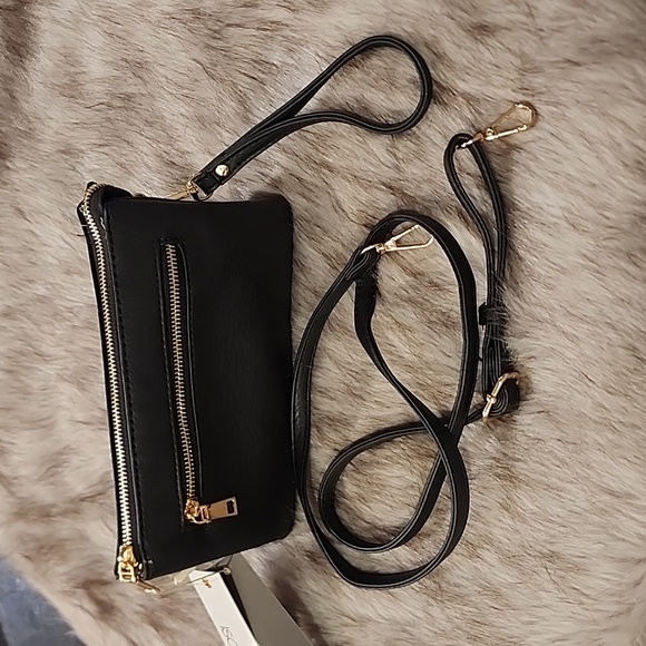 Isabelle Vegan Leather Multi Compartment Crossbody Bag 8 by 5 inches - Picture 10 of 11